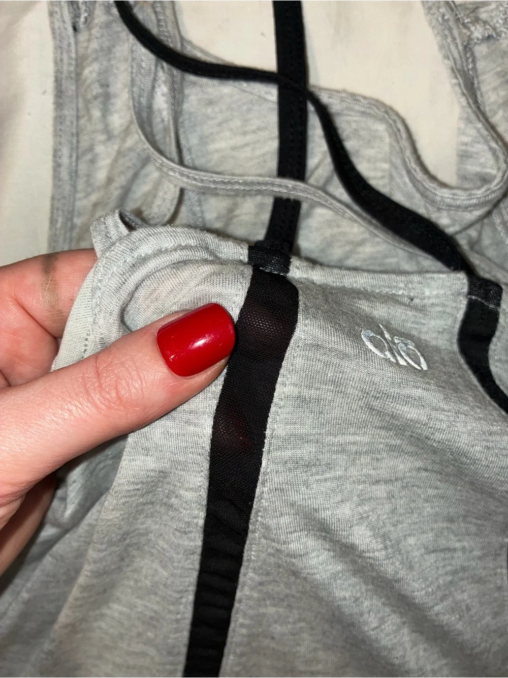 ALO Women's Grey Strappy Tank Top (size XS)